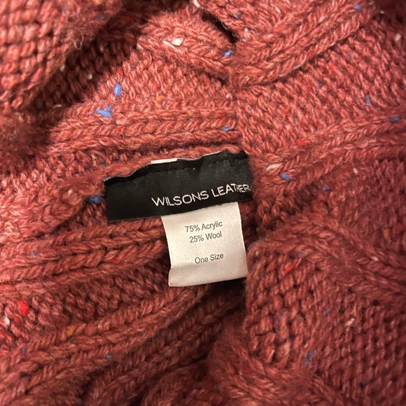 Wilson Leather Red Marled Cotton Beanie - Picture 2 of 2